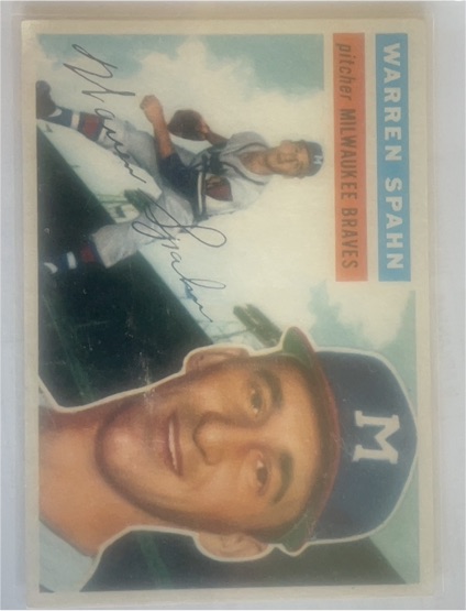 1956 Topps #10 Warren Spahn — front