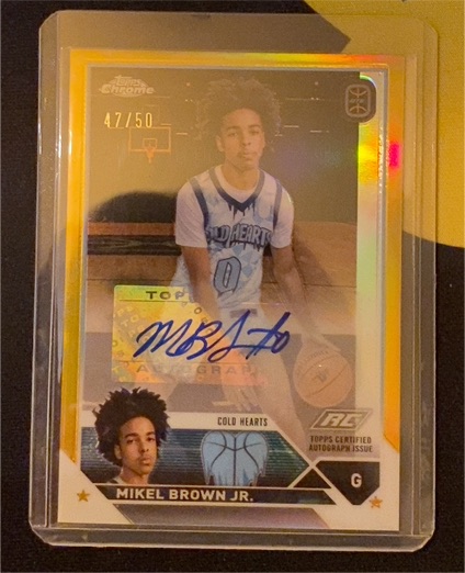 2023 Topps Chrome Overtime Elite #47 Mikel Brown Jr. Cold Hearts — front