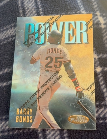 1997 Topps Finest Power Barry Bonds — front
