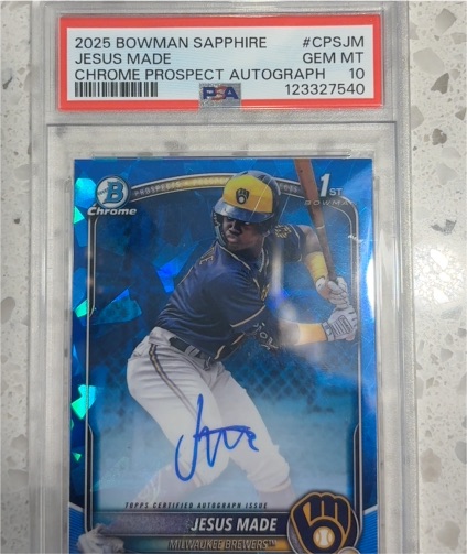 2025 Bowman Sapphire Chrome #CPSJM Jesus Made — front