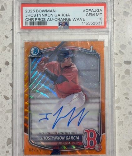 2025 Bowman Chrome #CPA-JGA Jhostynxon Garcia — front