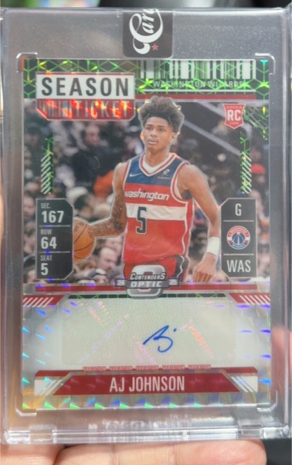 2024-25 Panini Mosaic Contenders Optic Season Ticket #RST-AJJ AJ Johnson — front