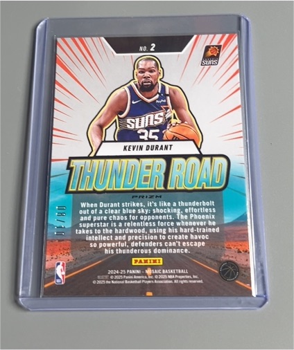 2024-25 Panini Mosaic Thunder Road #2 Kevin Durant — front