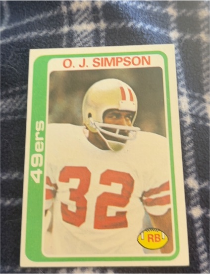 1978 Topps #400 O.J. Simpson — front