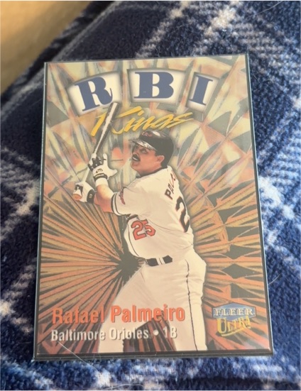 1999 Fleer Ultra #1 RBI Kings Rafael Palmeiro — front