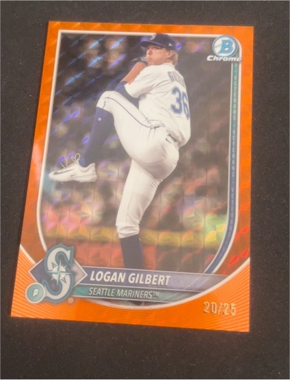 2025 Bowman Chrome #20/25 Logan Gilbert — front