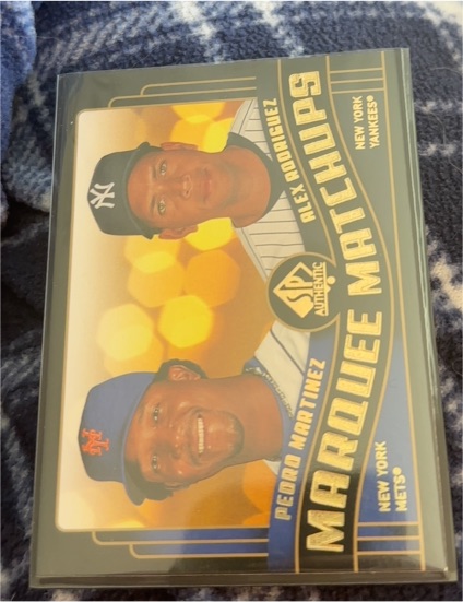 2008 SP Authentic Marquee Matchups #MM-49 Pedro Martinez / Alex Rodriguez — front