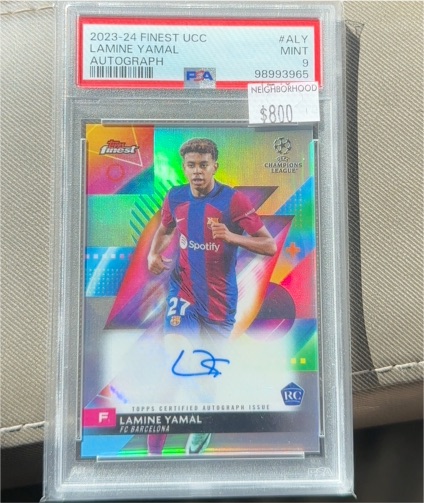 2023-24 Topps Finest UCC #ALY Lamine Yamal Autograph Rookie Card — front