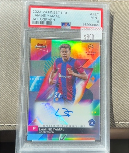 2023-24 Topps Finest UCC #ALY Lamine Yamal Autograph Rookie Card — front