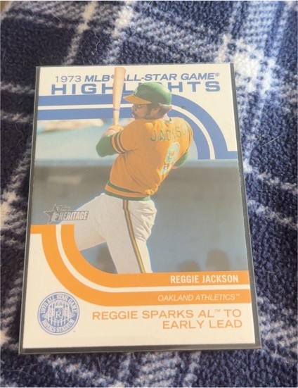 2022 Topps Heritage #ASGH-5 Reggie Jackson 1973 MLB All-Star Game Highlights — front