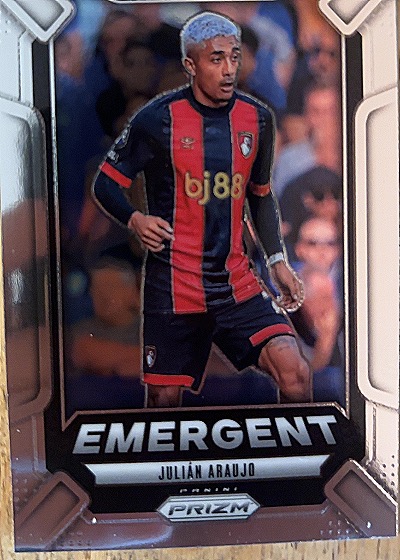2024-25 Panini Prizm Premier League Emergent Julián Araujo — front