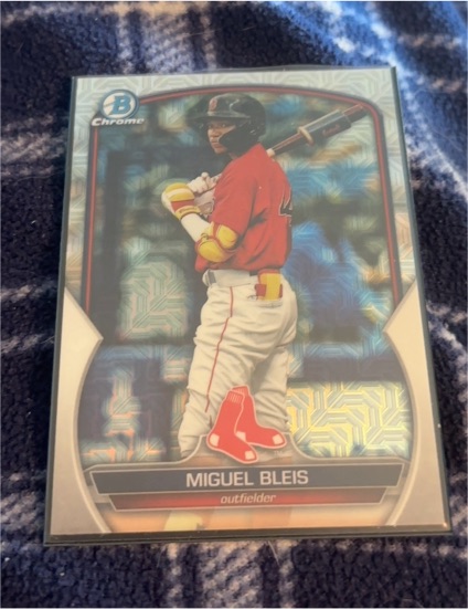 2023 Bowman Chrome #BCP-223 Miguel Bleis — front