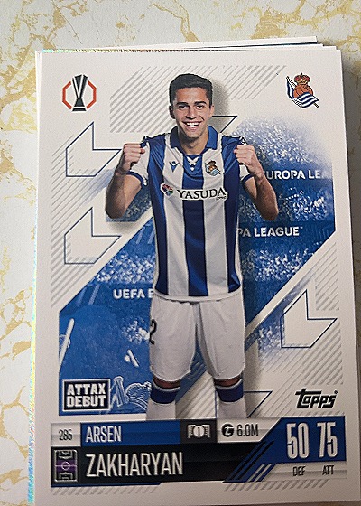 2024 Topps Match Attax #285 Arsen Zakharyan — front