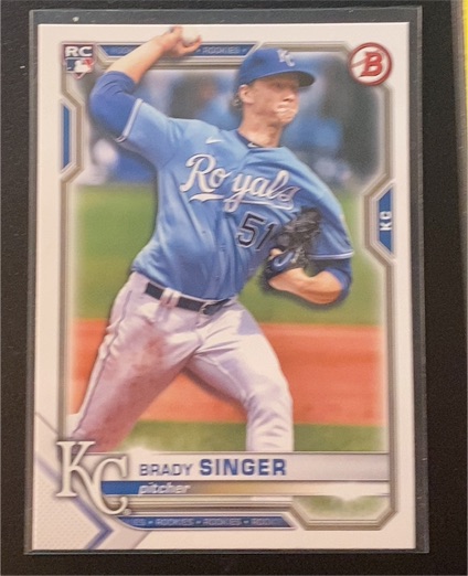 2021 Bowman #29 Brady Singer — front
