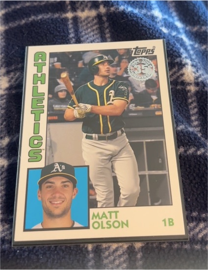 2019 Topps 1984 Design 35th Anniversary #T84-55 Matt Olson — front