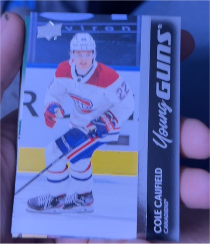 2021-22 Upper Deck #201 Cole Caufield Young Guns Rookie Card — front