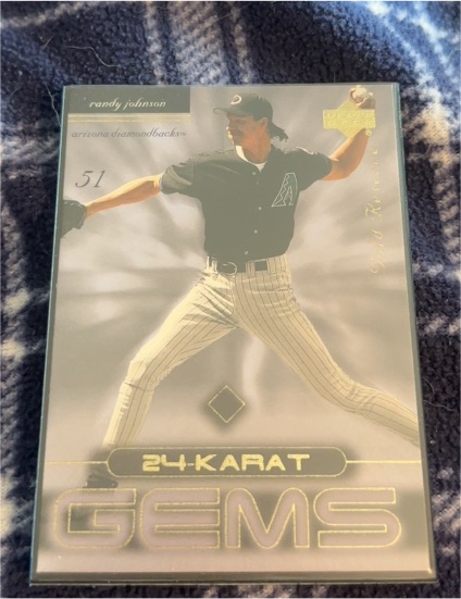 2000 Upper Deck Gold Reserve 24 Karat Gems #K13 Randy Johnson — front