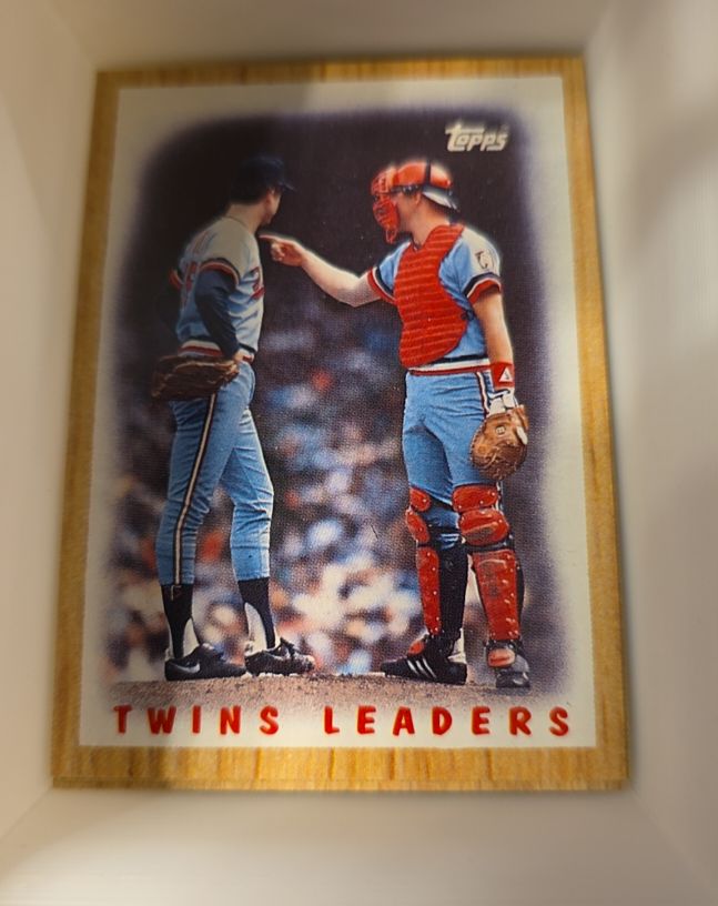 1987 Topps #206 Twins Leaders Frank Viola Tim Laudner — front