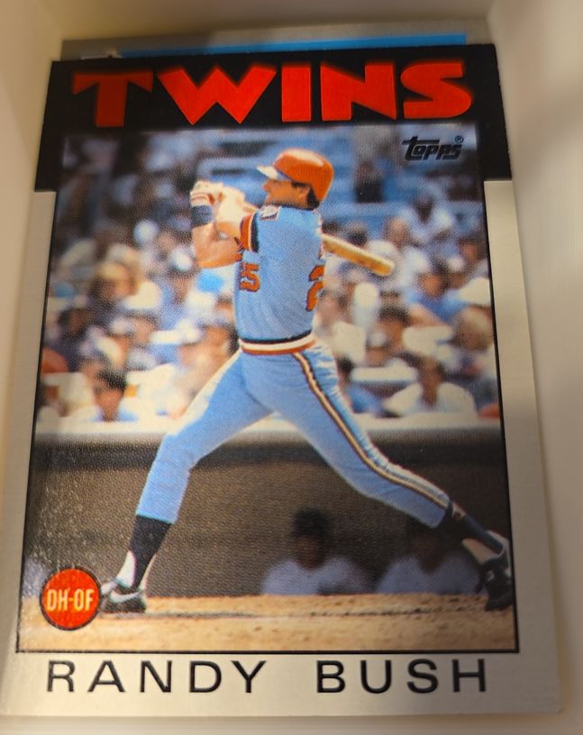 1986 Topps #214 Randy Bush — front