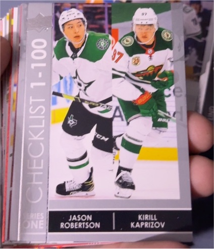 2021-22 Upper Deck Series 1 #199 Jason Robertson / Kirill Kaprizov — front