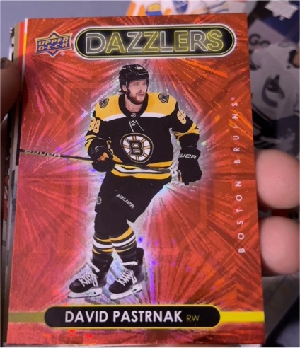 2021-22 Upper Deck Dazzlers #DZ-5 David Pastrnak — front