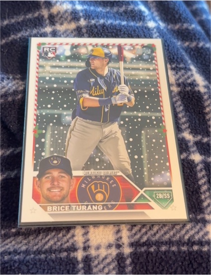 2023 Topps Holiday #H52 Brice Turang RC — front