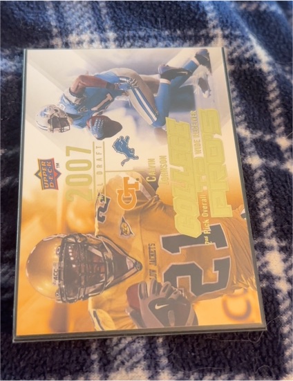 2009 Upper Deck Rookie Exclusives #CTP-JO Calvin Johnson College to Pros — front