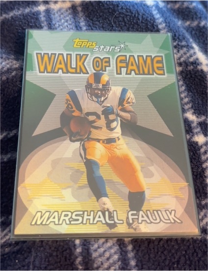 2000 Topps Stars Walk of Fame #W13 Marshall Faulk — front