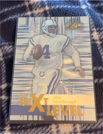 1997 Pinnacle Inscriptions #41 Jim Harbaugh — front