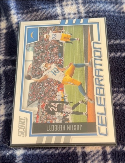 2022 Score #C-JH Justin Herbert Celebration — front