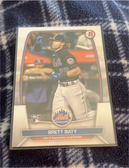 2023 Bowman #80 Brett Baty Rookie — front