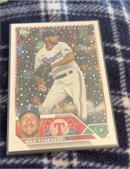 2023 Topps Holiday #H128 Max Scherzer — front