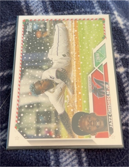 2023 Topps Holiday #H123 Jazz Chisholm Jr. — front