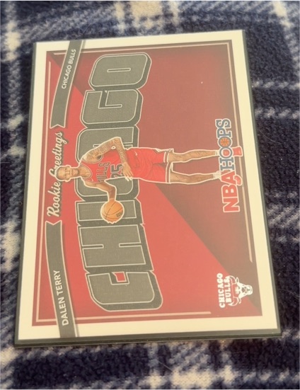 2022-23 Panini NBA Hoops #18 Dalen Terry Rookie Greetings — front