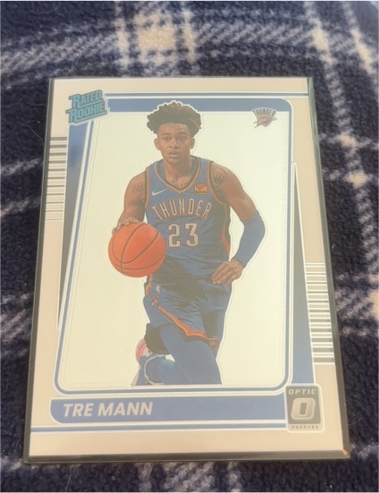 2021-22 Donruss Optic #168 Tre Mann Rated Rookie — front