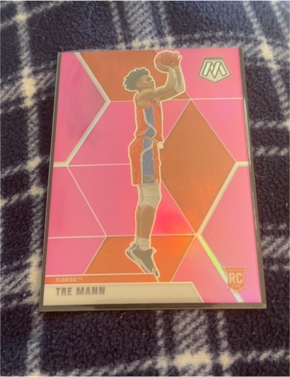 2021-22 Panini Chronicles Draft Picks Mosaic Pink #271 Tre Mann Rookie — front