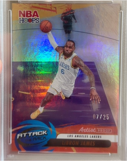 2023-24 Panini NBA Hoops #6 LeBron James Attack the Rack — front