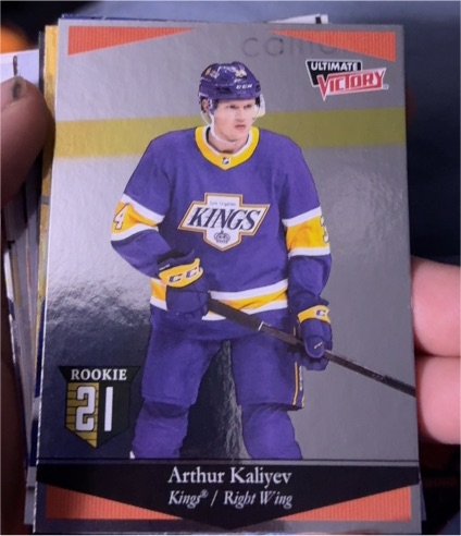 2020-21 Upper Deck Ultimate Victory #UV-36 Arthur Kaliyev — front