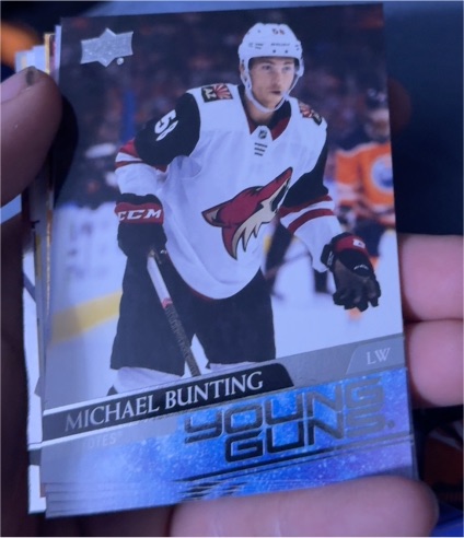 2020-21 Upper Deck #727 Michael Bunting Young Guns Rookie — front