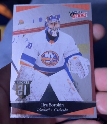 2020-21 Upper Deck Ultimate Victory #UV-38 Ilya Sorokin — front