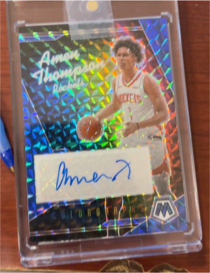 2024-25 Panini Mosaic Colorgraphs Auto Amen Thompson — front