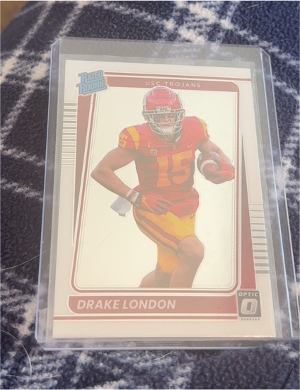 2022 Panini Chronicles Draft Picks Donruss Optic Rated Rookie #12 Drake London — front