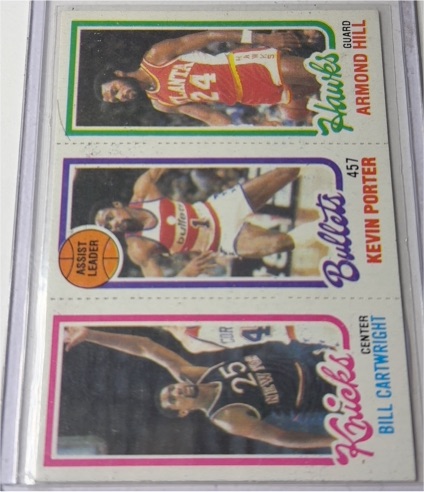 1980-81 Topps #25 / 166 / 244 Bill Cartwright / Kevin Porter / Armond Hill — front