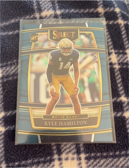 2022 Panini Select Draft Picks Concourse Blue #21 Kyle Hamilton — front
