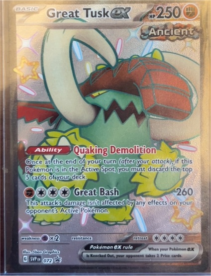 2024 Pokémon Scarlet & Violet Promo #072 Great Tusk ex — front