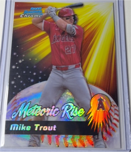 2025 Bowman Chrome #MR-2 Mike Trout Meteoric Rise — front