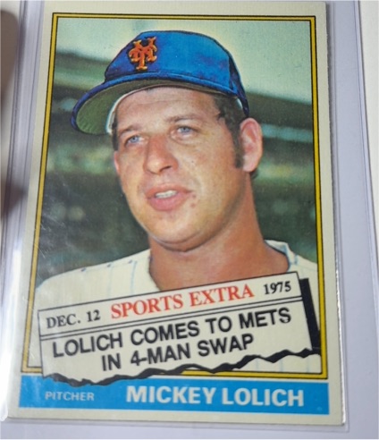 1976 Topps #385T Mickey Lolich Traded — front