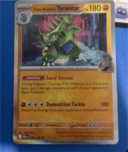 2023 Pokémon SV10: Destined Rivals #096 Team Rocket's Tyranitar — front