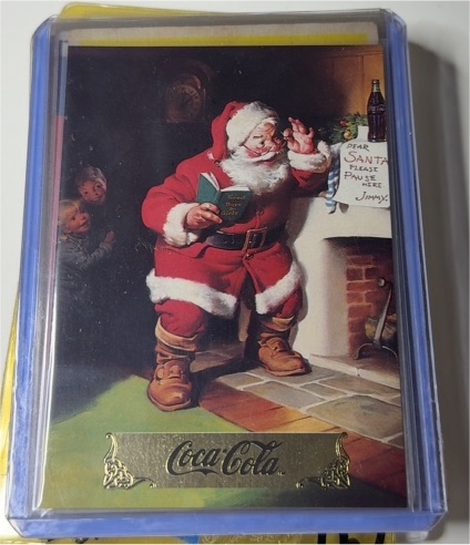 1993 Collect-A-Card The Coca-Cola Collection Santa #S9 Please Pause Here, Jimmy — front