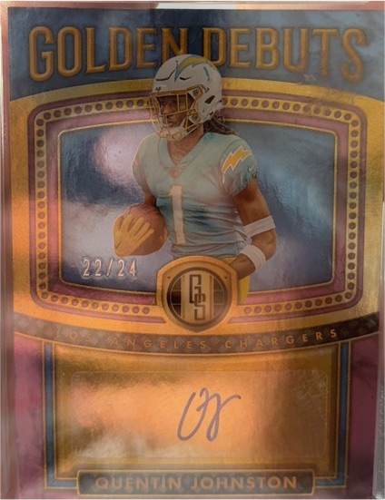 2023 Panini Gold Standard #GD-8 Quentin Johnston Golden Debuts — front